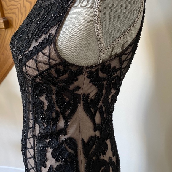 🇫🇷Molly Bracken Black Bead Gatsby Cocktail Dress - Picture 3 of 7